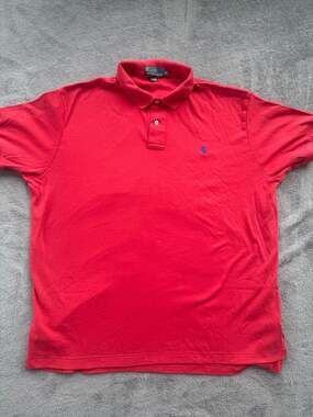 Polo Ralph Lauren Men's Red Short Sleeve Cotton Polo Shirt Size XL